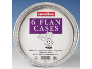 Caroline Foil Flan Cases (215mm x 24mm deep / 670ml capacity) x 6